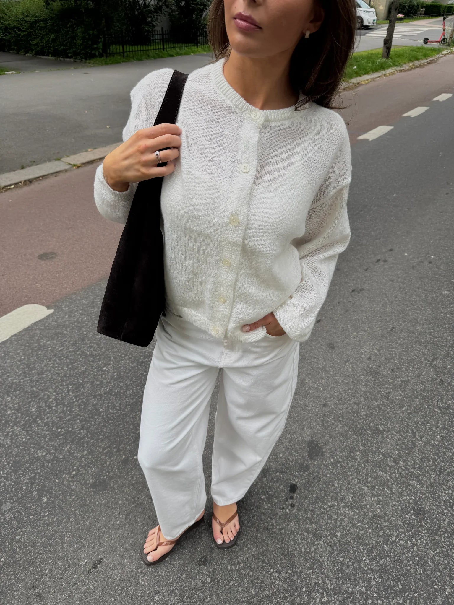 PCIDA Knit Cardigan - Cloud Dancer